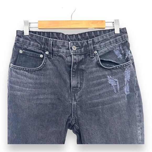 CARMAR | Lace Distressed High Rise Straight Leg Boyfriend Jeans Augusta Faded 27 - Picture 7 of 10